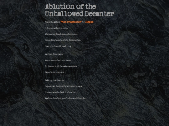 vile-progenitor-lyrics/04-ablution-of-the-unhallowed-decanter screenshot