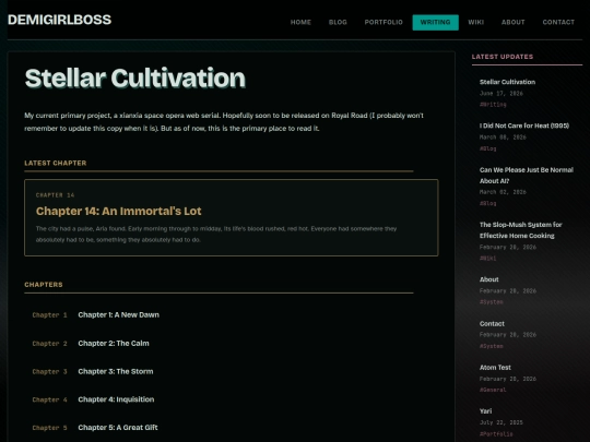 writing screenshot