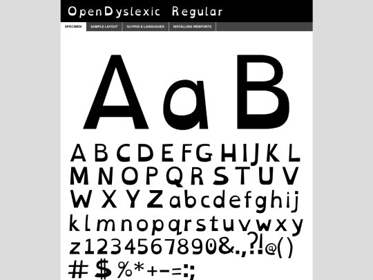 openDyslexic/opendyslexic-regular-demo screenshot
