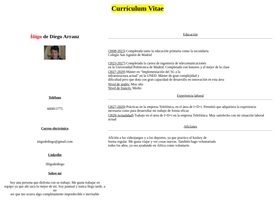 Curriculum screenshot