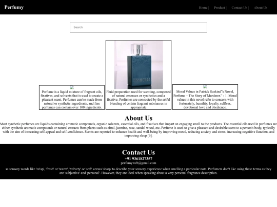 perfumy webpage screenshot