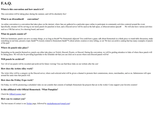 pages/faq screenshot