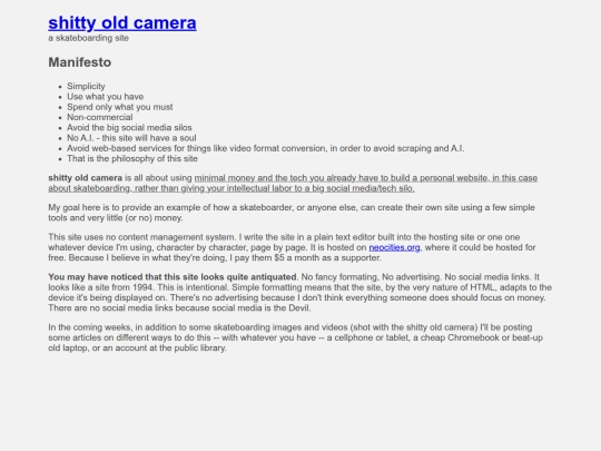 pages/manifesto screenshot