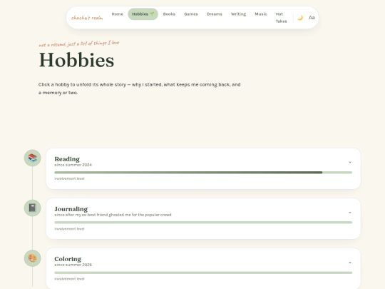 hobbies screenshot