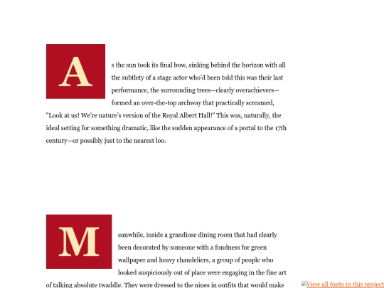 baroque-letter screenshot