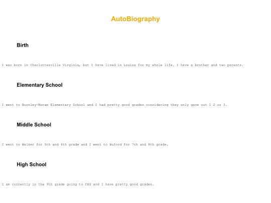 autobiography screenshot