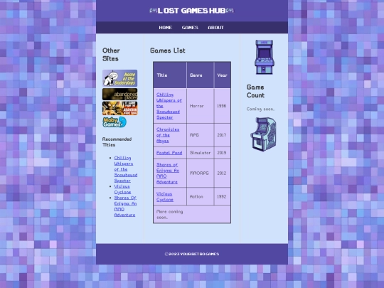 games screenshot