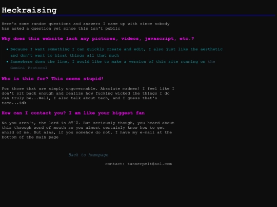 questions screenshot