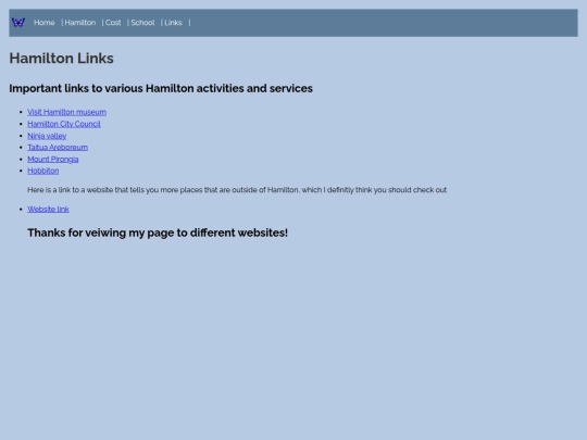links screenshot