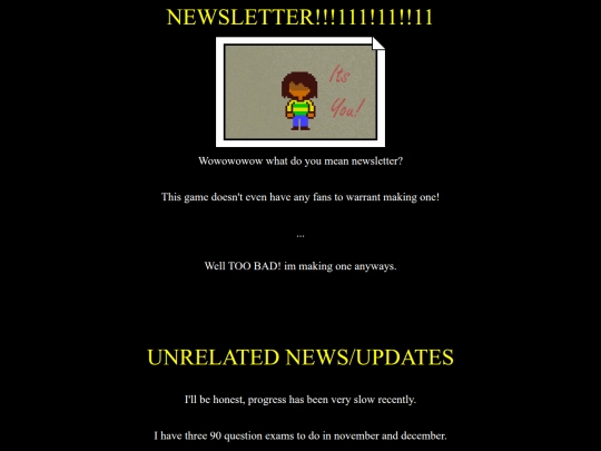 NEWSLETTER screenshot