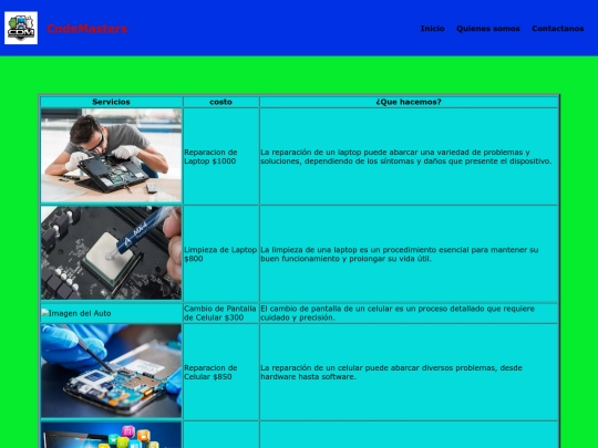pagina html/inicio screenshot