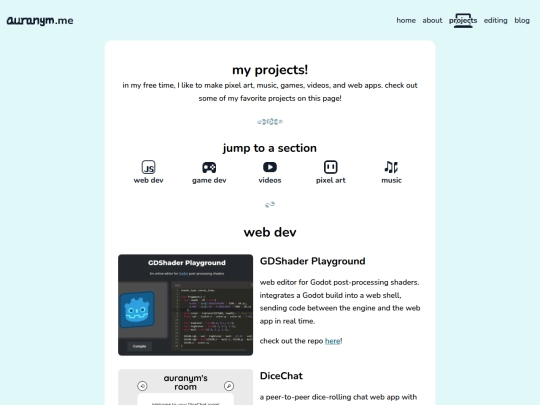 projects screenshot