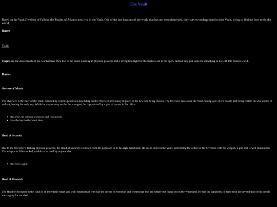 Vault screenshot