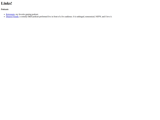 content/pages/links screenshot
