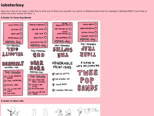 zines screenshot