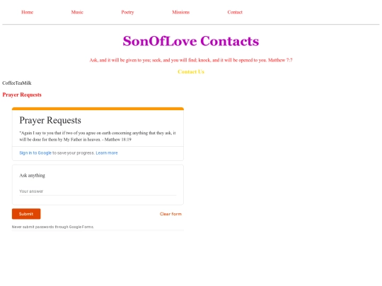 Contact screenshot