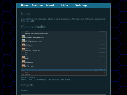 links screenshot