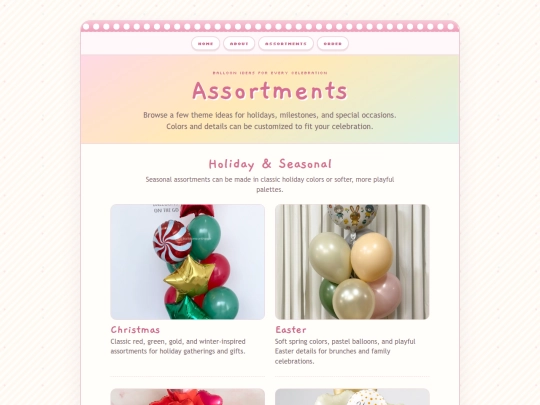 assortments screenshot