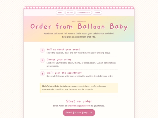 order screenshot