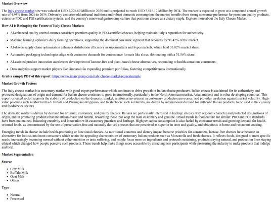 ItalyCheeseMarketReport2025GrowthTrendsandForecastby2033 screenshot