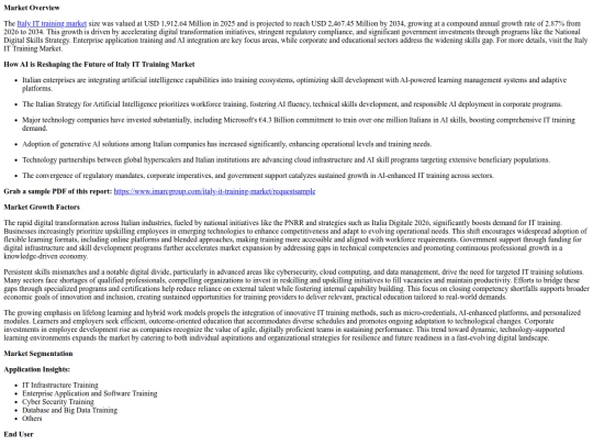 ItalyItTrainingMarketSizeShareGrowthandForecast2025-2033 screenshot