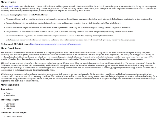 ItalyWatchMarketReport2025GrowthTrendsandDemandby2033 screenshot