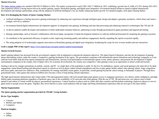 QatarGamingMarketReport2025SizeGrowthandForecastby2033 screenshot