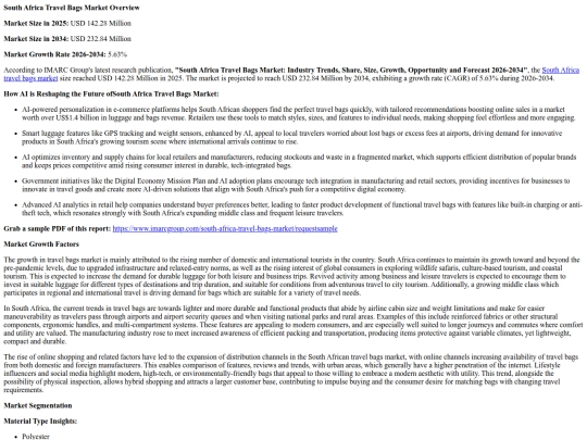 SouthAfricaTravelBagsMarketSizeShareGrowthandForecast2026-2034 screenshot