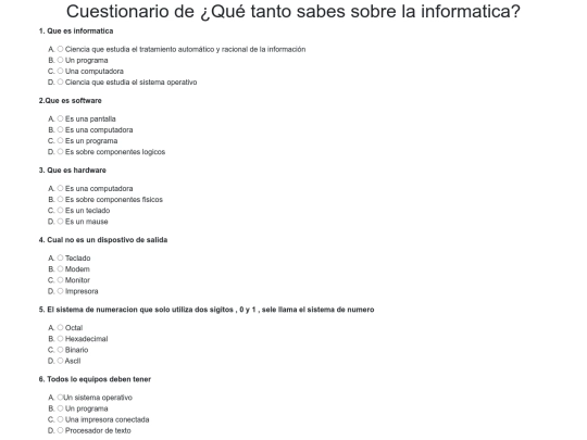 cuestionario/cuestionario screenshot
