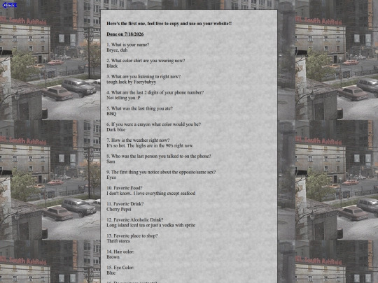 myspacequiz screenshot