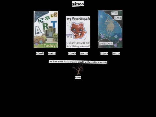 zines screenshot