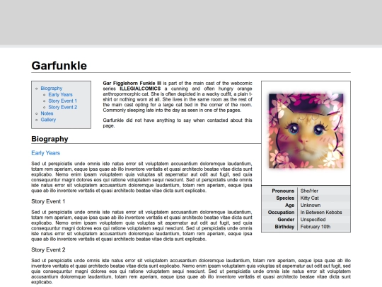 Wiki/Garfunkle screenshot