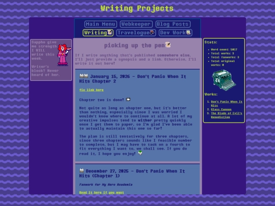 writing screenshot