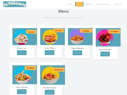 menu screenshot
