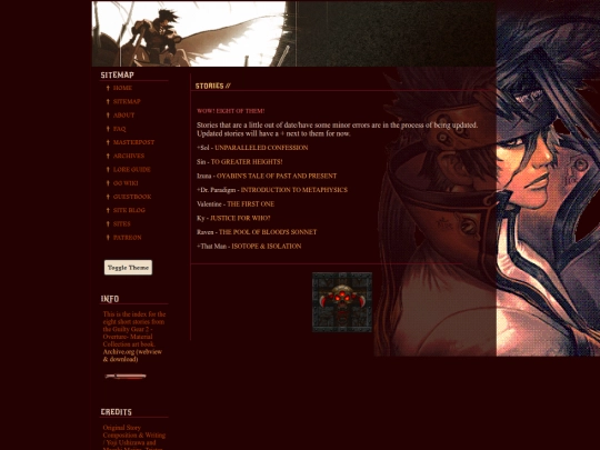 GG2OMC Stories/gg2omc-index screenshot