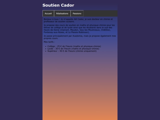 index screenshot
