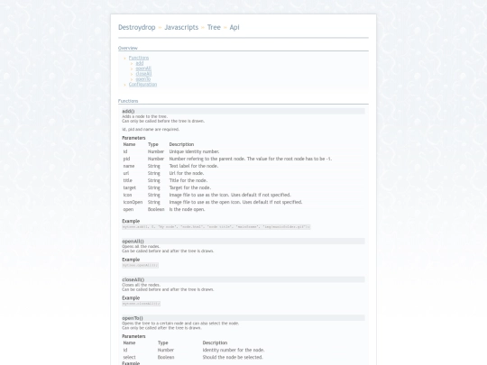 dtree/api screenshot