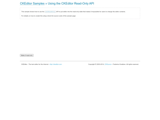 ckeditor/samples/readonly screenshot