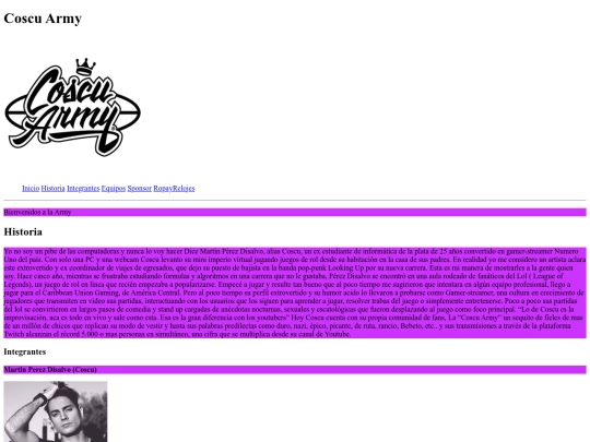 Integrantes screenshot
