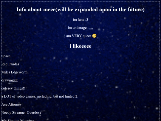 about-me screenshot