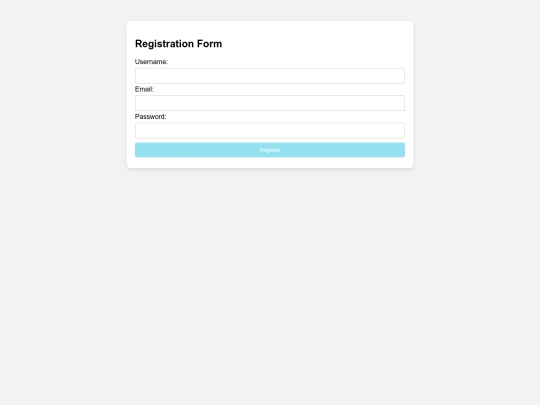 cakeweb/register screenshot