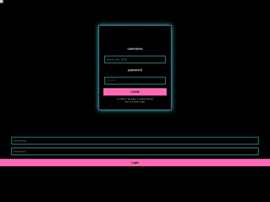 login screenshot