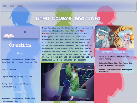 utaupage screenshot