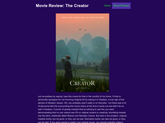movies/creator screenshot