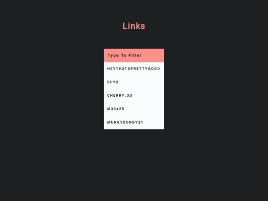links screenshot
