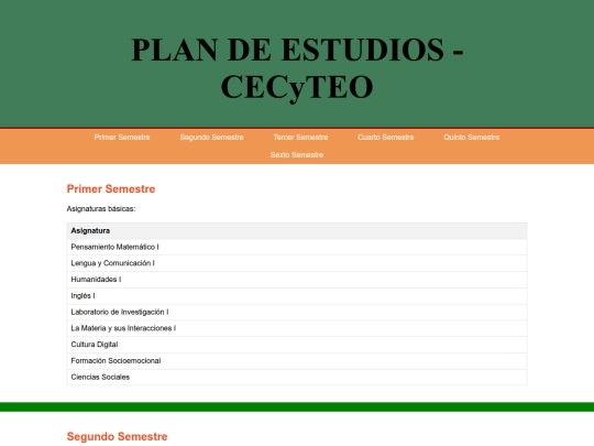 semestres screenshot