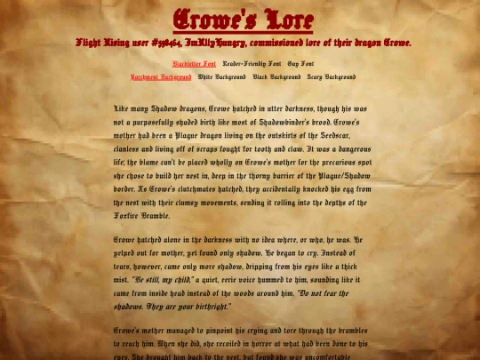 writtenposts/croweslore screenshot