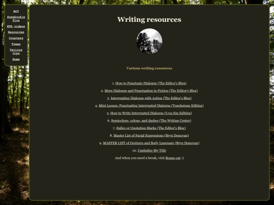 writingresources screenshot
