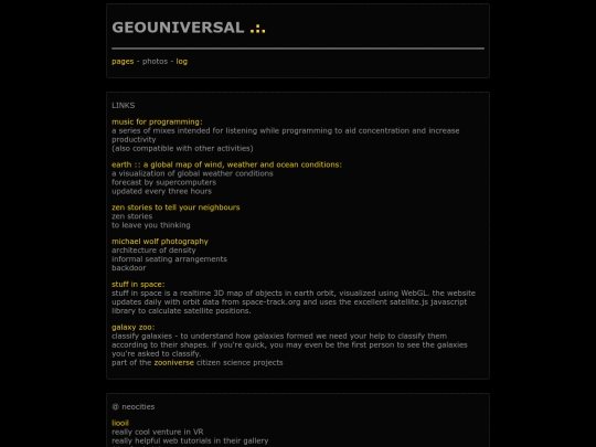 links screenshot