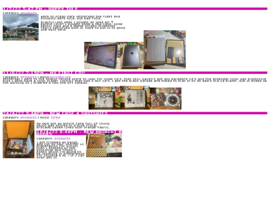 blog/products screenshot